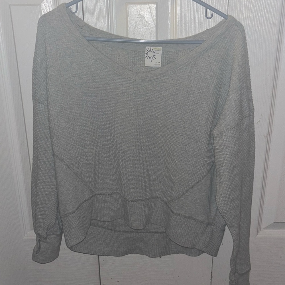 Offline by Aerie waffle knit off the shoulder shirt